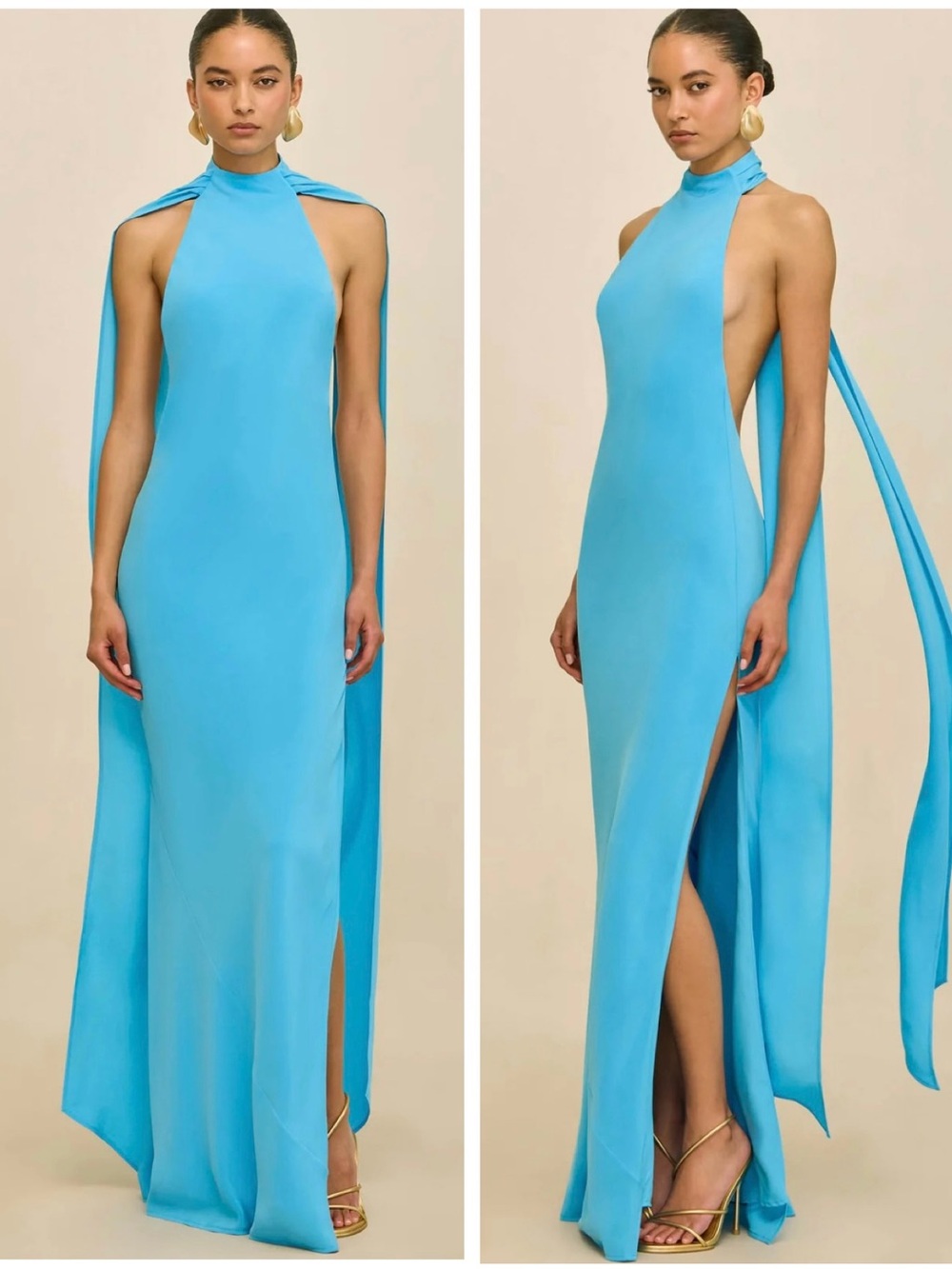 cult gaia Doe Gown Ibi Blue sz 8